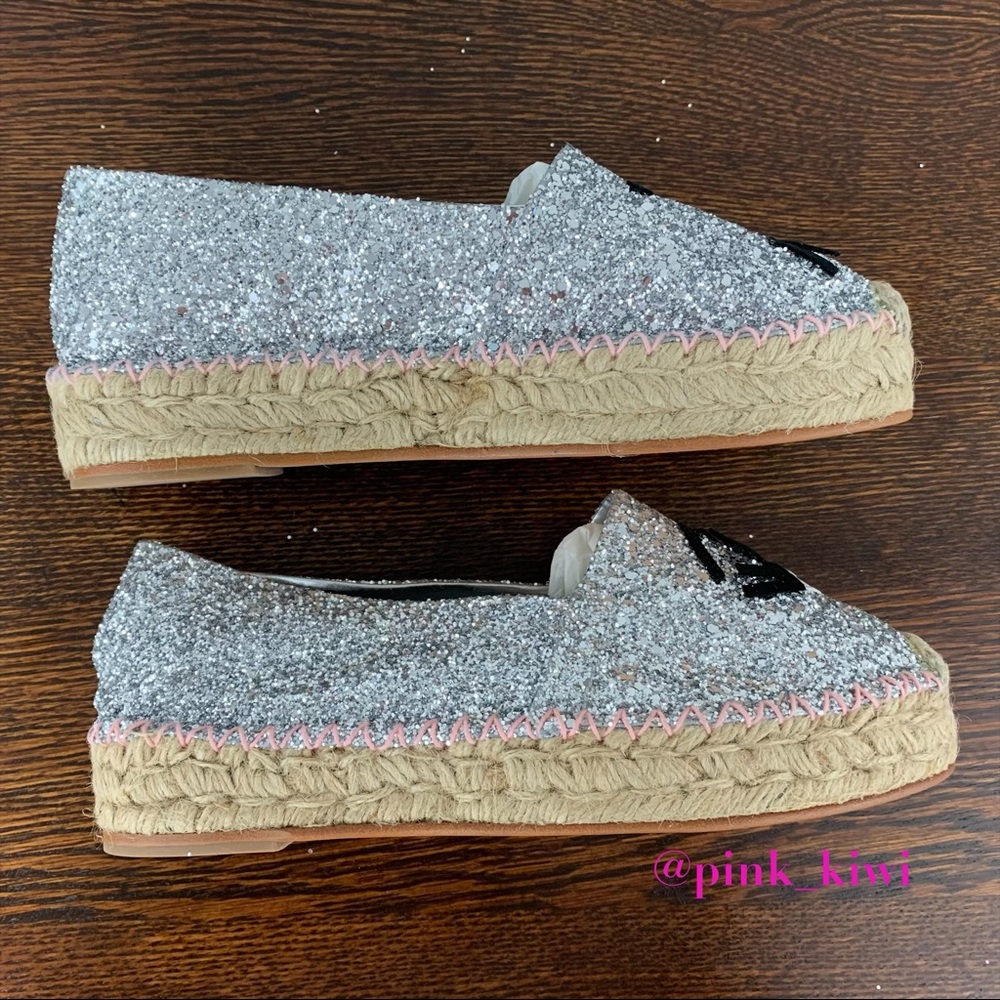 ⬇️REDUCED❗️ Chiara Ferragni Contrast Stitching Glitter Espadrille - Picture 6 of 12